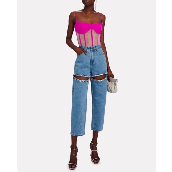 Rozie Corsets Tulle Trimmed Crepe Corset - Picture 2 of 7